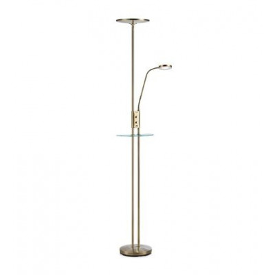 Floor lamp FRIEND 18W + 5W LED Antique Brass USB 107009 MARKSLOJD