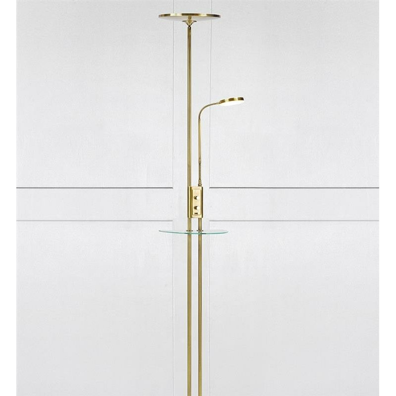 Floor lamp FRIEND 18W + 5W LED Antique Brass USB 107009 MARKSLOJD