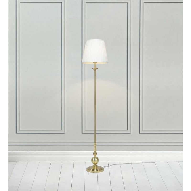 Floor lamp IMPERIA 60W E27 Gold Brushed / White 106322 MARKSLOJD