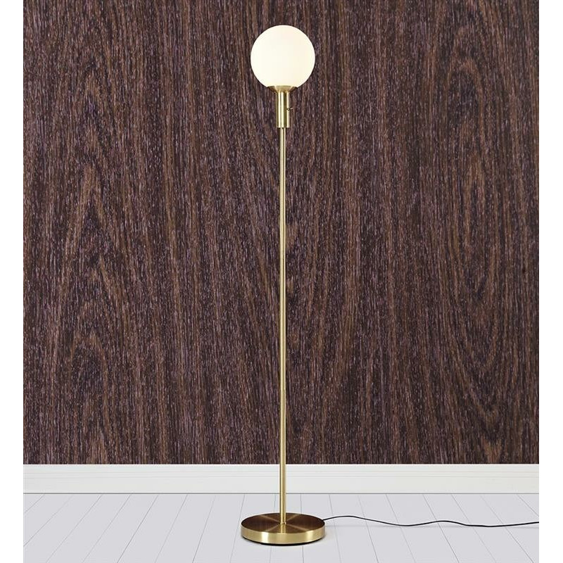 Floor lamp MINNA E14 40W Brushed Brass / White 106867 MARKSLOJD
