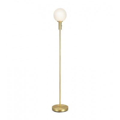 Floor lamp MINNA E14 40W Brushed Brass / White 106867 MARKSLOJD