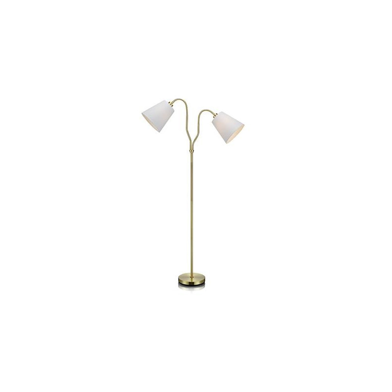 Floor lamp MODENA 60W Brass / White 105274 MARKSLOJD