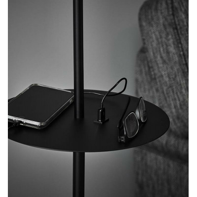 Floor lamp LINEAR 40W E14 USB Black 107307 MARKSLOJD