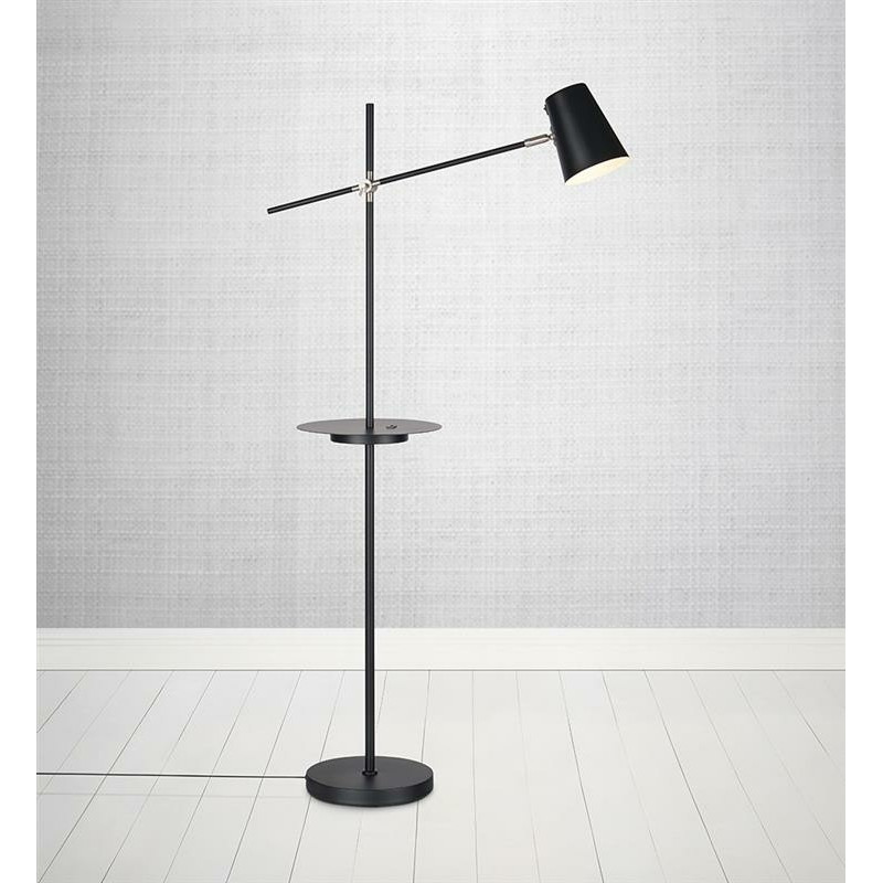 Floor lamp LINEAR 40W E14 USB Black 107307 MARKSLOJD