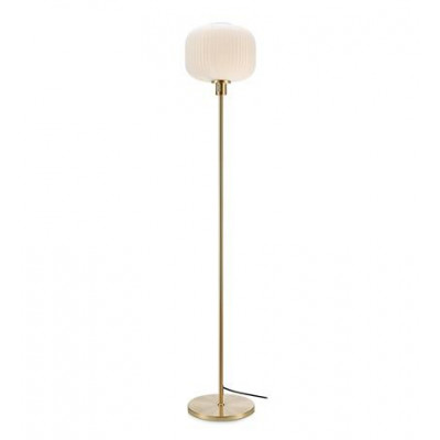 Floor lamp SOBER Brushed Brass / White 108054 MARKSLOJD