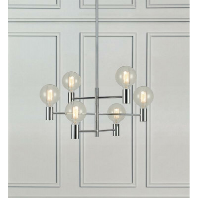 Hanging lamp CAPITAL 6x60W chrome 106419 MARKSLOJD