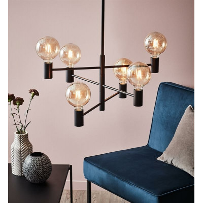 Hanging lamp CAPITAL 6x60W black 107281 MARKSLOJD