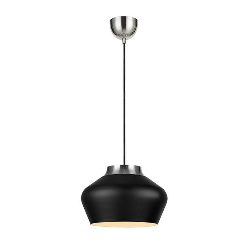 Hanging Lamp KOM 60W Black / Steel 107378 MARKSLOJD