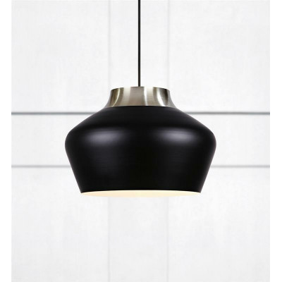 Hanging Lamp KOM 60W Black / Steel 107378 MARKSLOJD