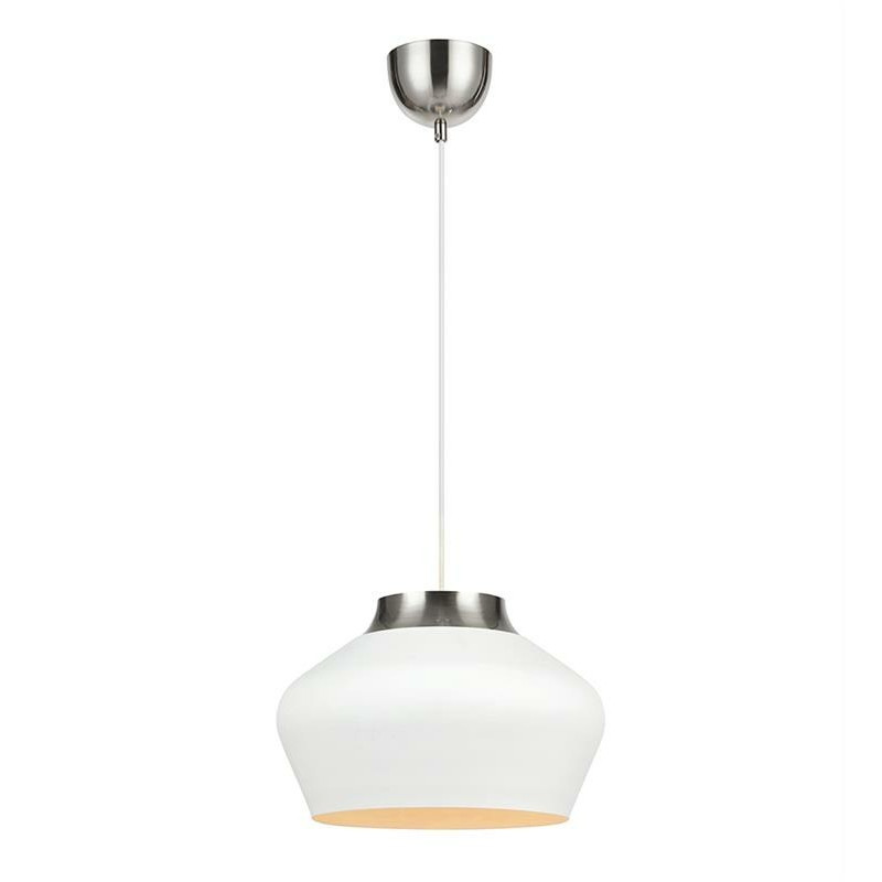 Hanging Lamp KOM 60W white/ Steel 107379 MARKSLOJD