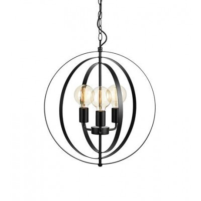 Hanging lamp ORBIT 3x60W E27 BLACK MAT 107942 MARKSLOJD