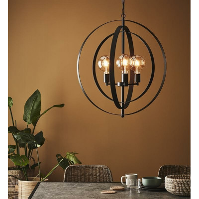 Lampa wisząca ORBIT 3x60W E27 CZARNY MAT 107942 MARKSLOJD