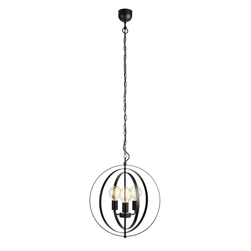 Hanging lamp ORBIT 3x60W E27 BLACK MAT 107942 MARKSLOJD