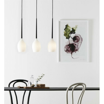 Lampa wisząca SALUT 3x40W E14 czarna/biała 106808 MARKSLOJD