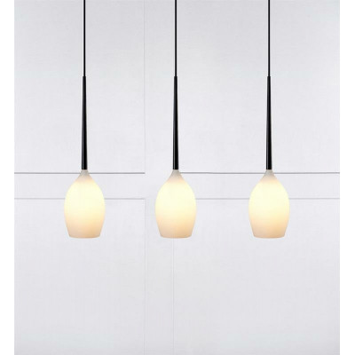 Lampa wisząca SALUT 3x40W E14 czarna/biała 106808 MARKSLOJD