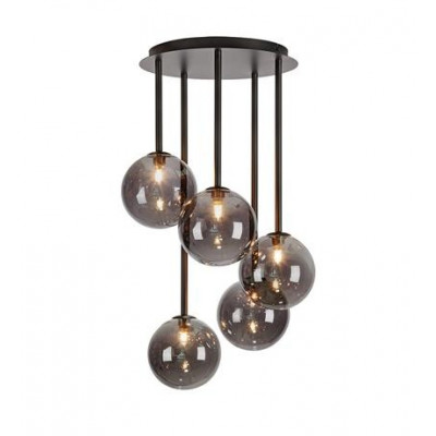 Hanging lamp UNIVERSE 5x20W Black / Smoke 108111 MARKSLOJD