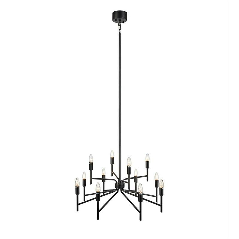 Hanging lamp REGENT 12x40W E14 Black 108107 MARKSLOJD