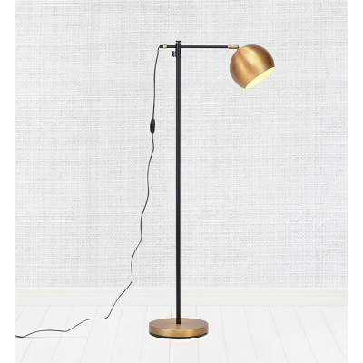 Lampa podłogowa CHESTER 40W E27 Czarna/Brązowa 107231 MARKSLOJD