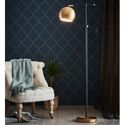 Floor lamp CHESTER 40W E27 Black / Brown 107231 MARKSLOJD
