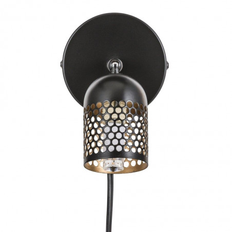 Black wall lamp Alfred with an adjustable openwork shade Nordlux
