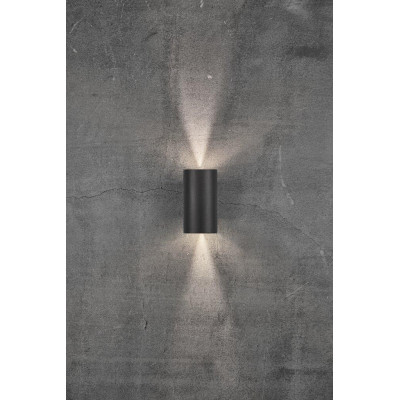 Wall lamp ASBOL 2X6,5W LED IP44 black 84971003 Nordlux