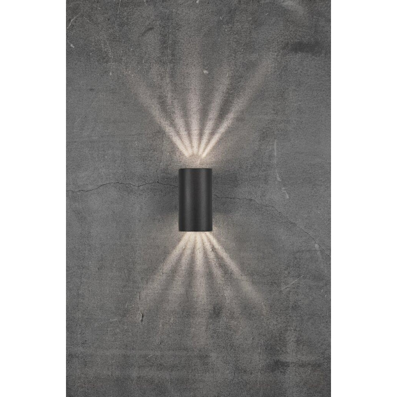 Wall lamp ASBOL 2X6,5W LED IP44 black 84971003 Nordlux