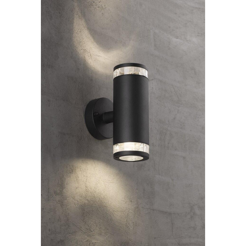 Wall lamp BIRK DBL 2x28W GU10 IP44 black 45501003 Nordlux