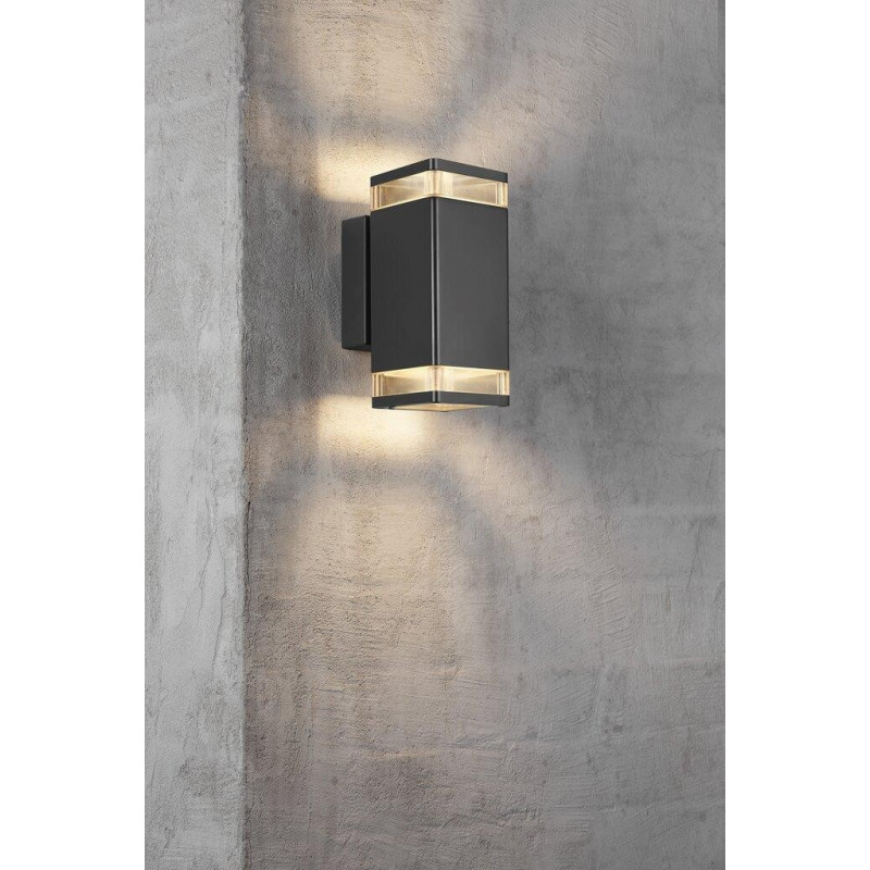 Wall lamp ELM ENKELT 2x20W GU10 IP44 black 45331003 Nordlux