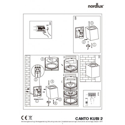 Kinkiet CANTO KUBI 2 2X6W LED IP44 biały 49711001 Nordlux