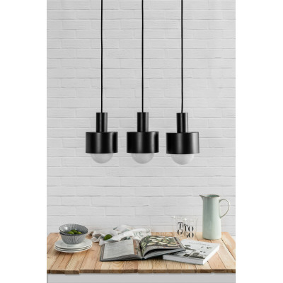 ENKEL 3 czarna sufitowa lampa wisząca
