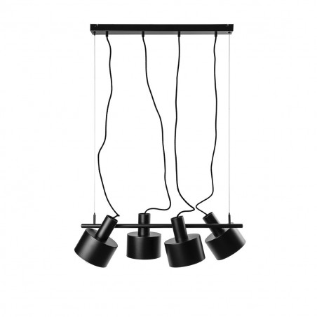 Duża czarna sufitowa lampa wisząca ENKEL 4 z możliwością regulacji kierunku świecenia UMMO