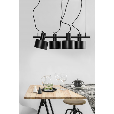 ENKEL 4 czarna sufitowa lampa wisząca