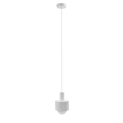 Pojedyncza biała sufitowa lampa wisząca ENKEL UMMO