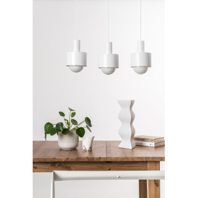 ENKEL 3 biała sufitowa lampa wisząca