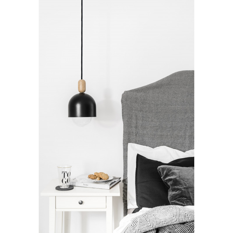 Loft Ovoi czarna lampa wisząca KOLOROWE KABLE