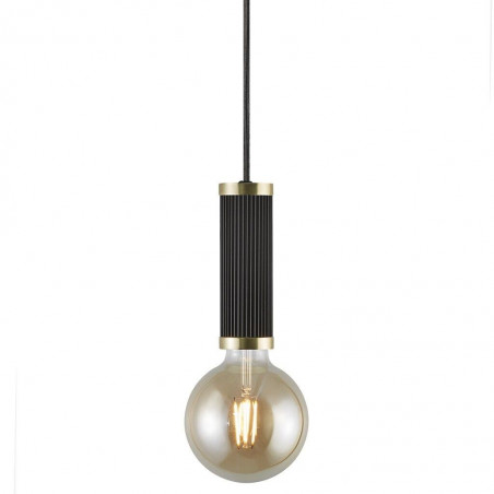 Hanging ceiling lamp Galloway black with brass elements Nordlux