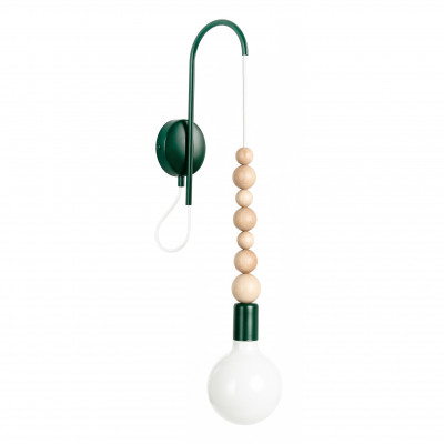 Loft Sfarer textured dark green wall light – KOLOROWE KABLE