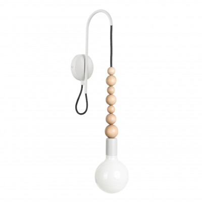 Loft Sfarer textured light grey wall light – KOLOROWE KABLE