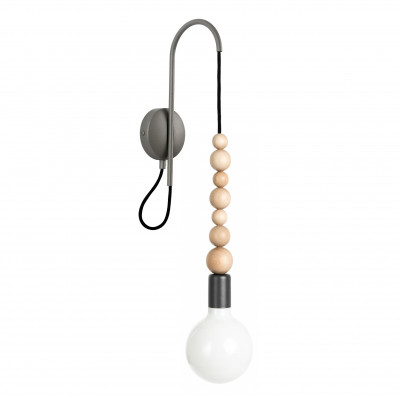 Loft Sfarer textured dark grey wall light – KOLOROWE KABLE