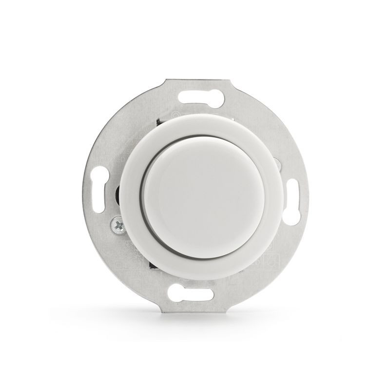 Rustic Porcelain Flush-mounted Rotary Dimmer LED 3W-130W Retro Style - White Without Frame 100407 THPG