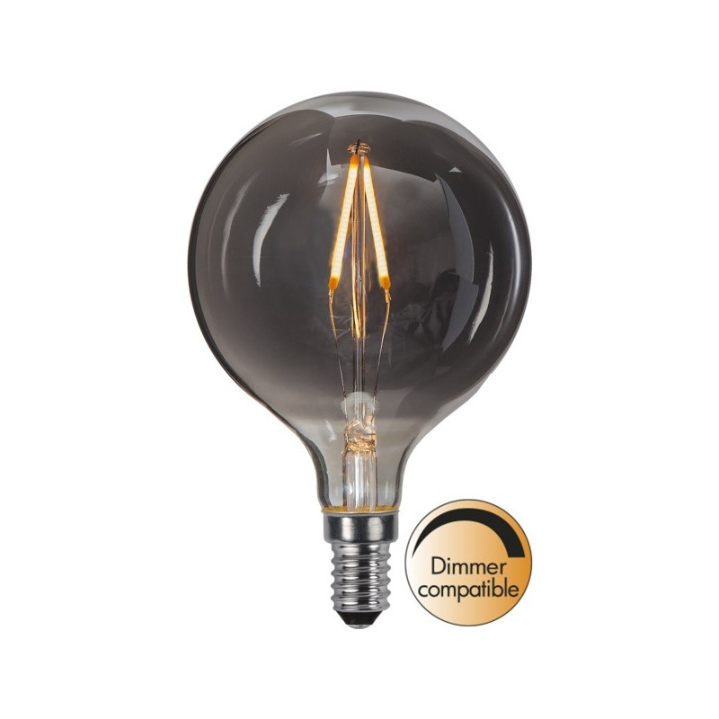 DECOLED MOKE decorative bulb with black glass LED E14 G80 1.5W 2100K Star Trading