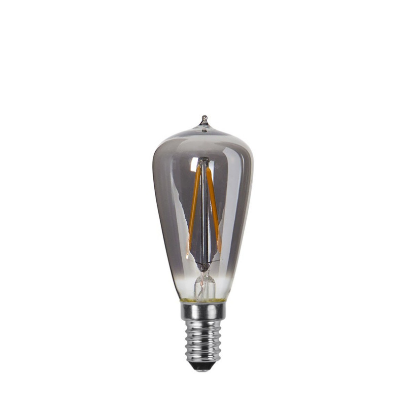 DECOLED SMOKE decorative bulb with black glass LED E14 ST38 1.6W 2100K Star Trading