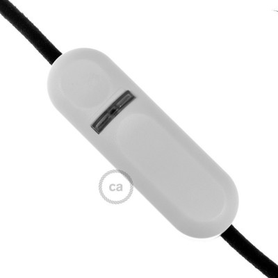 Biały nakablowy ściemniacz do żarówek LED i tradycyjnych Creative Cables