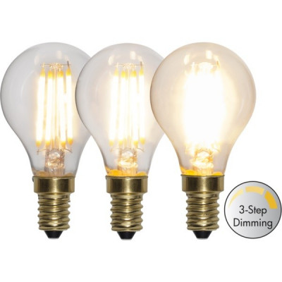 SOFT GLOW 3 power levels, decorative LED bulb E14 P45 4W 2100K Star Trading