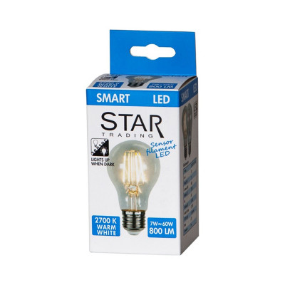 SENSOR CLEAR Lampa LED z czujnikiem zmierzchu A60 E27 7W 2700K Star Trading
