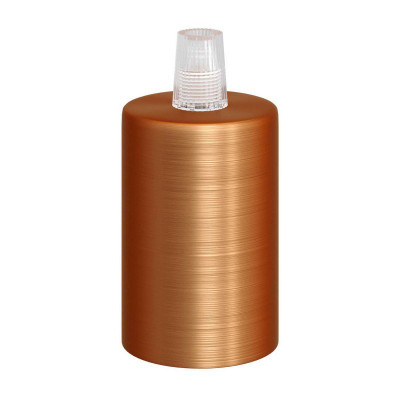 Copper metal bulb holder E27 thread with plastic cable clamp - brushed copper Creative-Cables