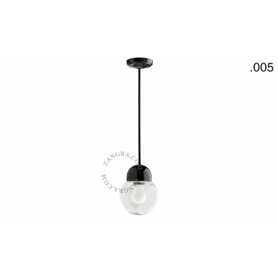 Hanging / ceiling lamp black porcelain light.036.024.b.005, E27 Zangra