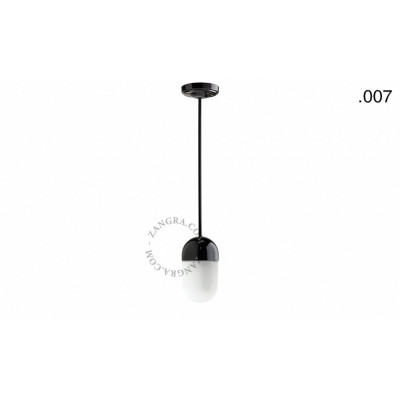 Lampa wisząca / sufitowa czarna porcelanowa light.036.024.b.007, E27 Zangra