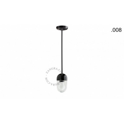 Hanging / ceiling lamp black porcelain light.036.024.b.008, E27 Zangra