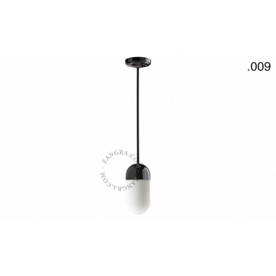 Hanging / ceiling lamp black porcelain light.036.024.b.009, E27 Zangra
